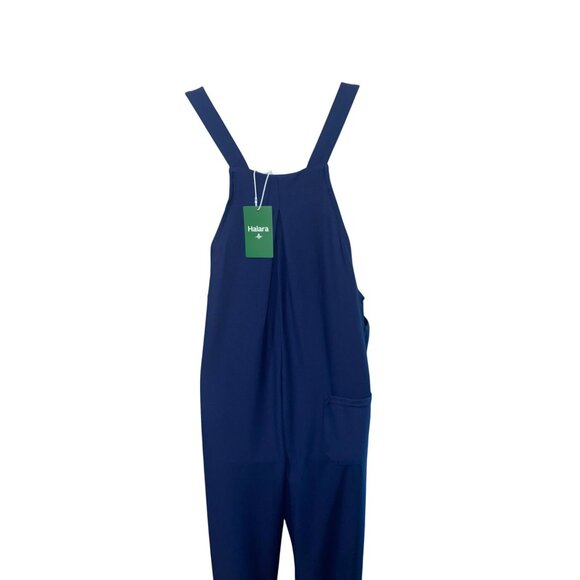 Halara Womens Adjustable Strap Relaxed Fit Blue Overalls With Pockets Size Large - Picture 8 of 10
